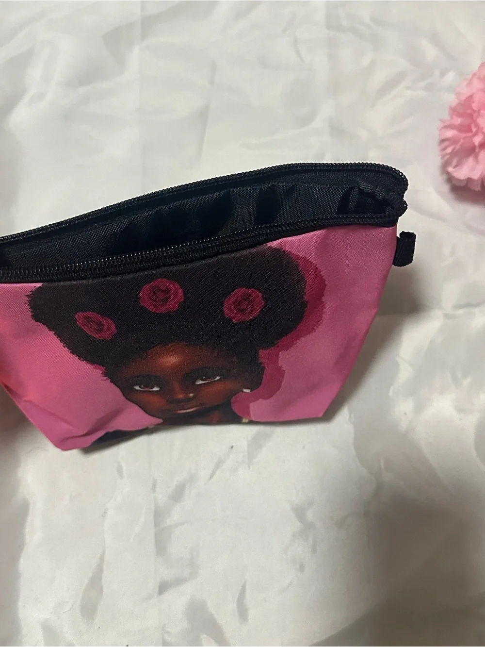 Pink Portrait Cosmetic Pouch - Women's Makeup Bag